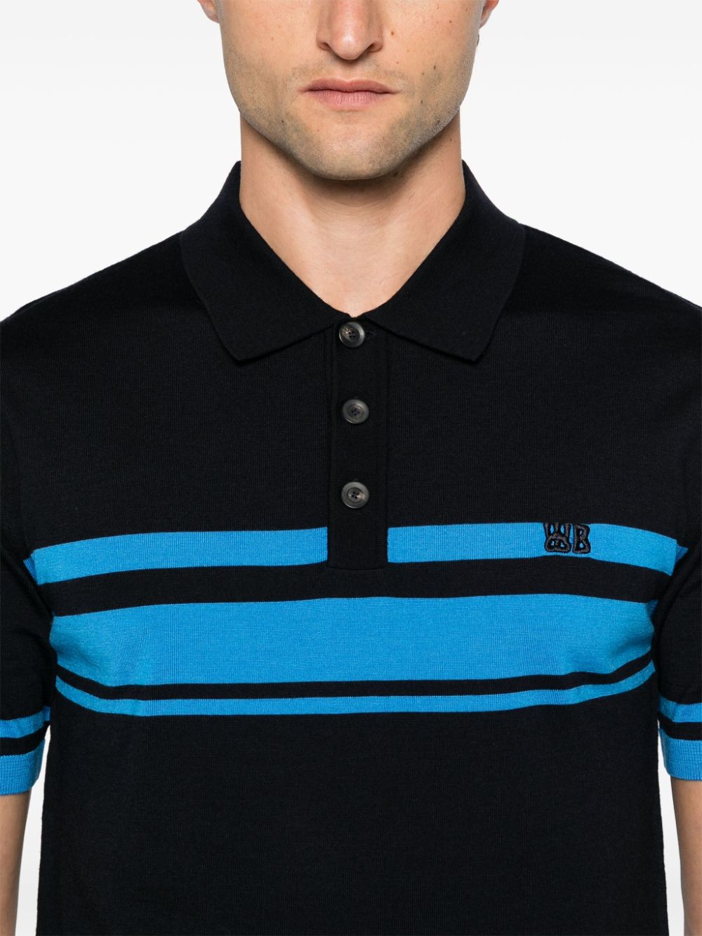 Navy blue Dawn polo shirt Wales bonner - men - WALES BONNER
